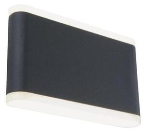 WAVE APPLIQUE IN ALLUMINIO ANTRACITE A LED INTEGRATO SOSTITUIBILE 14W IP54