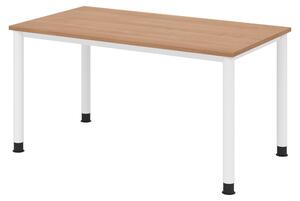 Scrivania bümö Serie H - Finitura: noce, struttura: bianco, dimensioni: 140 x 80 cm