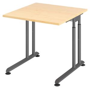 Bümö Scrivania Serie-Z - Decorazione: acero, dimensioni: 80 x 80 cm, struttura: grafite