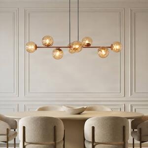 Lampada a sospensione Isamer Lindby, dimmerabile, Marrone / Ruggine, Soggiorno / Sala da pranzo, Metallo, Moderno, Lampada a sospensione