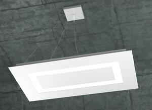 CARPET SOSPENSIONE RETTANGOLARE MEDIA IN 3 COLORI A LED 96W LAMPADINE SOSTITUIBILI