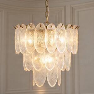 Lampada a sospensione Dorothy Lucande, dimmerabile, Ottone / Oro, Soggiorno / Sala da pranzo, Vetro, Vintage, Lampada a sospensione