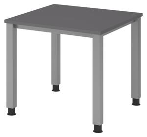 Scrivania bümö Serie Q - Struttura: argento, Dimensioni: 80 x 80 cm, Finitura: grafite