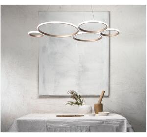 POIS LAMPADARIO SOSPENSIONE GRIGIO O ORO LED 60W 6000LM MODERNA LUCE DIFFUSA