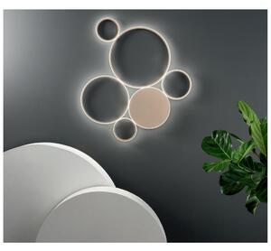 POIS PLAFONIERA DIMMERABILE GRIGIO O ORO LED 68W 6800LM MODERNA LUCE DIFFUSA