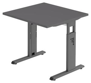 Bümö Scrivania Serie-O - Dimensioni: 80 x 80 cm, Decorazione: grafite, Struttura: grafite