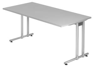 Scrivania bümö Serie N - Dimensioni: 160 x 80 cm, Decorazione: Grigio