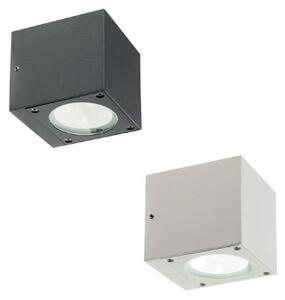 LULA FARETTO DA PARETE A CUBO PER ESTERNI IP54 LUCE 3000K O 4000K CON LED 6W BIANCO O ANTRACITE DI