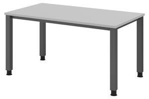 Scrivania bümö Serie Q - Struttura: grafite, finitura: grigio, dimensioni: 140 x 80 cm