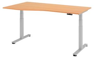 Scrivania elettrica bümö XDSM - Struttura: argento, finitura: faggio, dimensioni: 180 x 100 cm