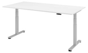 Scrivania elettrica bümö XDSM - Finitura: bianco, struttura: argento, dimensioni: 200 x 100 cm