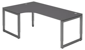 Bümö Scrivania Serie-R - Decorazione: grafite, struttura: grafite, dimensioni: scrivania angolare 200 x 120 cm