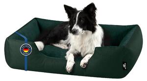 Letto per cani BedDog ZARA: cuscino per cani con rivestimento lavabile, cuccia per cani, divanetto per cani, BOTTLE-GREEN (verde scuro), (XL) ca. 100x85x23 cm