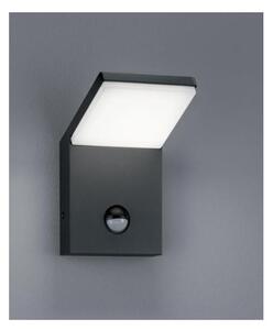 PEARL APPLIQUE DA ESTERNO CON SENSORE DI MOVIMENTO SQUADRATA IP54 ANTRACITE LED 9W LUCE 3000K