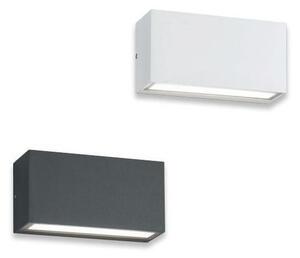 TRENT APPLIQUE A LED 10W LUCE 3000K DA ESTERNI IP65 BIANCA O ANTRACITE BIEMISSIONE MODERNA