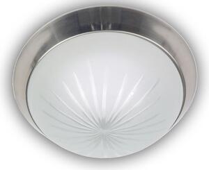 Plafoniera vetro rotondo satinato, nichel opaco Ø 35cm Luce di corridoio