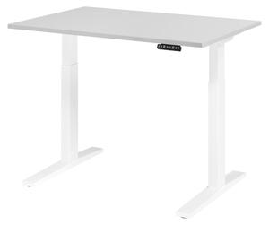 Scrivania elettrica bümö XMKA - Dimensioni: 120 x 80 cm, finitura: grigio, struttura: bianco