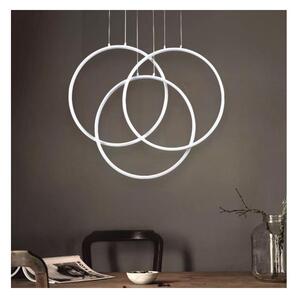 FRAME SOSPENSIONE MODERNA CON 3 CERCHI LED INTEGRATO 82W LUCE 3000K BIANCO O NERO