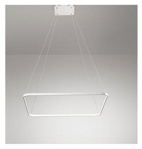 2332 SOSPENSIONE MODERNA ALLUMINIO BIANCO QUADRATA CM 70X70 LED INTEGRATO DA 33W