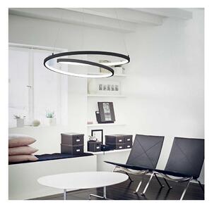 OZ SOSPENSIONE MODERNA A SPIRALE 2 MISURE LED INTEGRATO LUCE 3000K COLORI BIANCO NERO O OTTONE