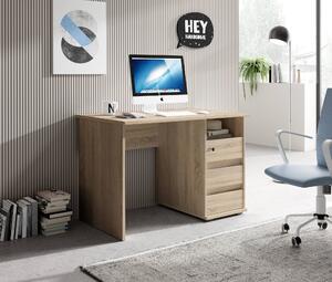 Scrivania >Flinn< in rovere chiaro Sonoma - 110x75x65cm (LxAxP)