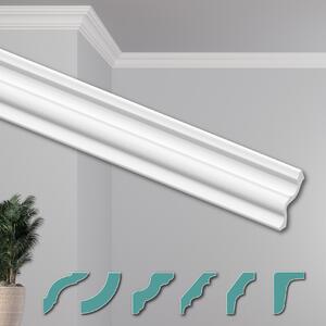 Listelli a soffitto moderni HEXIMO, in XPS (polistirene estruso), colore bianco, 2 metri. Stucchi in polistirolo