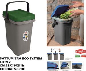 STEFANPLAST Pattumiera home Eco System lt 7 Verde - SF70791
