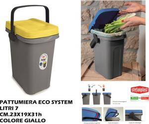 STEFANPLAST Pattumiera home Eco System lt 7 Giallo - SF70790