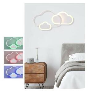 CLOUDY LAMPADA DA BAMBINI NUVOLA BIANCA LED 29W RGBW LUCE 3000K DIMMERABILE CON TELECOMANDO