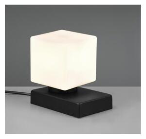 TILL LAMPADA DA TAVOLO MODERNA NERA O NICHEL CON SFERA IN VETRO BIANCO TOUCH H14,5 ATTACCO E14