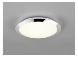 UMBERTO PLAFONIERA D29 CM IP44 IN PLASTICA BIANCA CON BORDO CROMO O NERO LED 12W LUCE 3000K