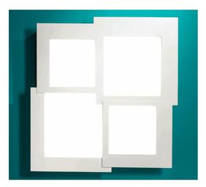 PASSPARTOU PLAFONIERA QUADRATA 57X57 IN METALLO NERO,BIANCO O ORO LED 55W LUCE 3000K ONDALUCE