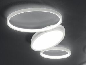 RICE PLAFONIERA PICCOLA MODERNA 3 ANELLI LED 25W LUCE 3000K DIMMERABILE METALLO BIANCO O ORO