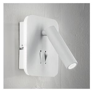 SELLA APPLIQUE QUADRATA CON SNODO ORIENTABILE LED 9W METALLO BIANCO O NERO DOPPIA ILLUMINAZIONE