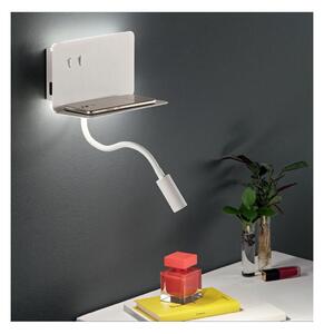 STAN APPLIQUE CON PORTA USB,PORTA OGGETTI E BRACCIO FLESSIBILE LED 7,5W LUCE 3000K MODERNA