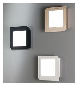 PASSPARTOU APPLIQUE QUADRATA 25X25 IN METALLO NERO,BIANCO O ORO LED 17W LUCE 3000K ONDALUCE