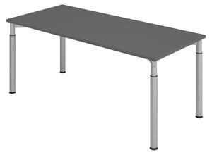 Bümö Scrivania Serie-Y - Struttura: argento, decorazione: grafite, dimensioni: 180 x 80 cm