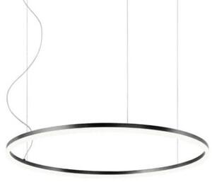 ORBIT SOSPENSIONE SINGOLA NERA,BIANCA O BRONZO CON ANELLO DI 80 CM LED 55W LUCE 3000K O 4000K DIMMERABILE