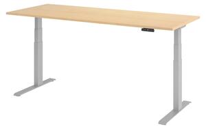 Scrivania elettrica bümö modello XDKB - Finitura: Noce, Struttura: Argento, Dimensioni: 200 x 80 cm