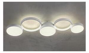 CRONOS PLAFONIERA MODERNA 5 CERCHI BRONZO,NERO O BIANCO LED 65W LUCE 3000K DIMMERABILE