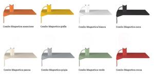 COMBO MAGNETICO APPLIQUE MENSOLA CON PORTALAMPADA MAGNETICO IN METALLO 8 COLORI