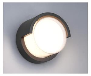 PUNO APPLIQUE DA ESTERNI ROTONDA IP54 LED 8W LUCE 3000K NERA D15 CM