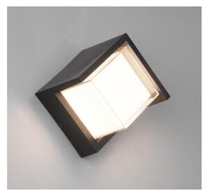 PUNO APPLIQUE DA ESTERNI QUADRATA IP54 LED 8W LUCE 3000K NERA CM 15x15