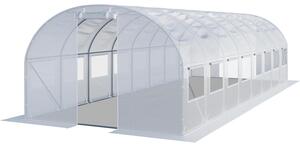 TOOLPORT Serra da Giardino tunnel Serra Orto stabile e robusto 3x8m - Telo PE 180g/m² bianco transparente