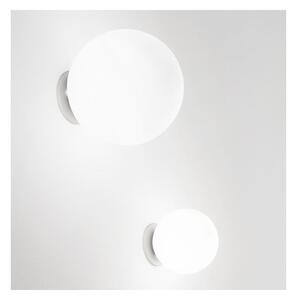 POTIRI APPLIQUE PLAFONIERA IN VETRO BIANCO SATINATO CON SFERA DIAMETRO CM 15 O CM 25 MODERNA