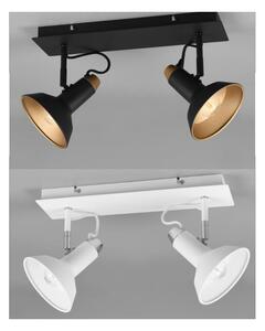 ROXIE FARETTO A SOFFITTO 2 LUCI VINTAGE CON SPOT ORIENTABILI METALLO NERO E ORO OPPURE BIANCO LAMPADINE 2XE14