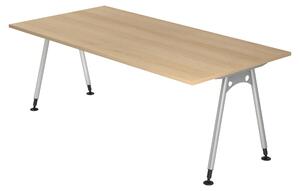 Bümö Scrivania Serie A - Dimensioni: 200 x 100 cm, Decorazione: Rovere