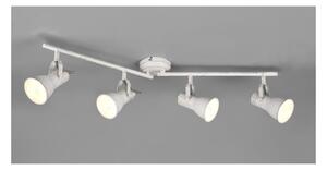 STEAM PLAFONIERA 4 LUCI VINTAGE CON SPOT ORIENTABILI IN METALLO BIANCO ANTICATO CON LAMPADINE ATTACCO E14