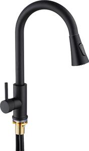 Rubinetto da cucina 360° nero
