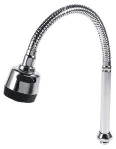 Rubinetto da cucina con becco a collo d'oca - Acciaio inox - Doccia - Monocomando - Design moderno - Durevole e antigraffio - Rubinetto per lavello